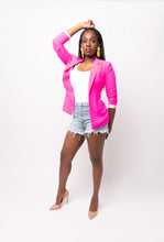 Load image into Gallery viewer, Welt Pocket Blazer - Hot Pink
