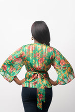 Load image into Gallery viewer, Print Kimono Sleeve Top - Green
