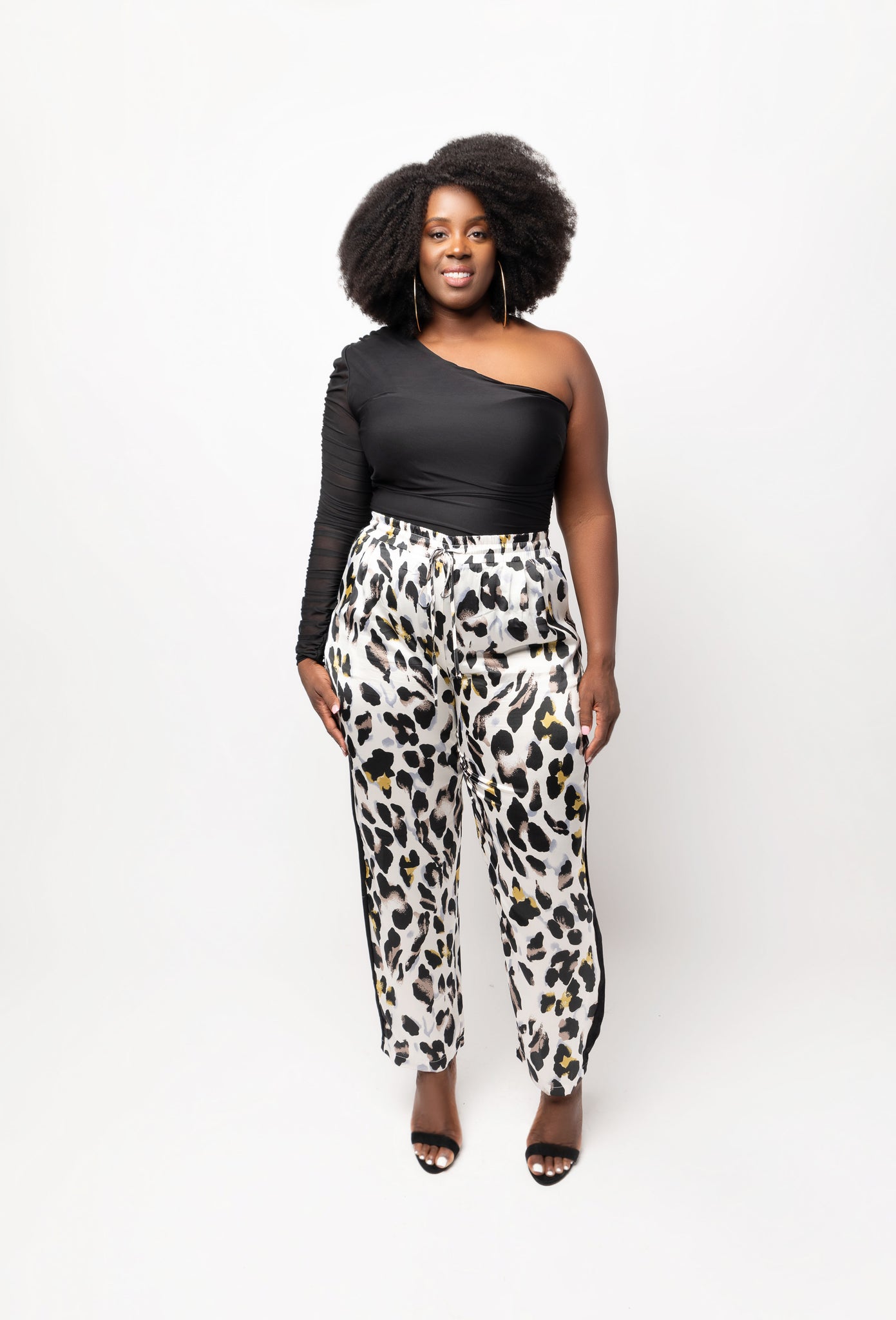 Plus Size Animal Print Tuxedo Joggers – Mikado Boutique