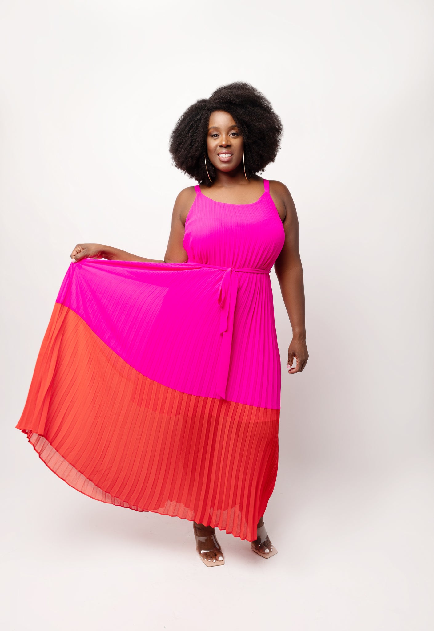 Plus Size Hot Pink & Red Maxi Dress Mikado Boutique Plus Size Hot Pink & Red Maxi Dress Mikado Boutique