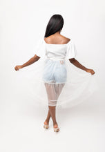 Load image into Gallery viewer, Button Down Sheer Tulle - White
